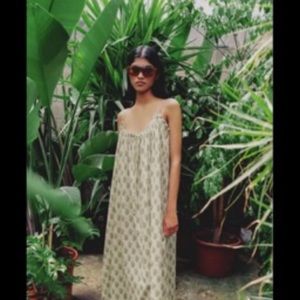 Zara boho cotton maxi dress